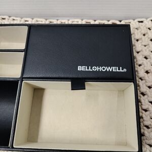 Bell Howell Black Leather Jewelry Organizer 10x7"